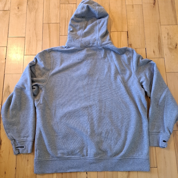 VGUC! L.L. Bean Katahdin Iron Works Quarter Zip Sweatshirt Gray Heather - Picture 10 of 16